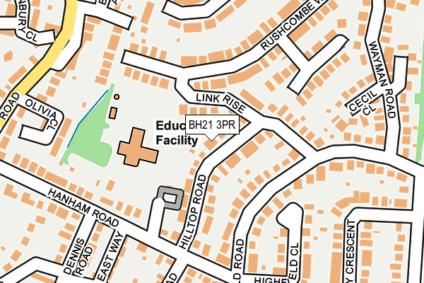 BH21 3PR map - OS OpenMap – Local (Ordnance Survey)