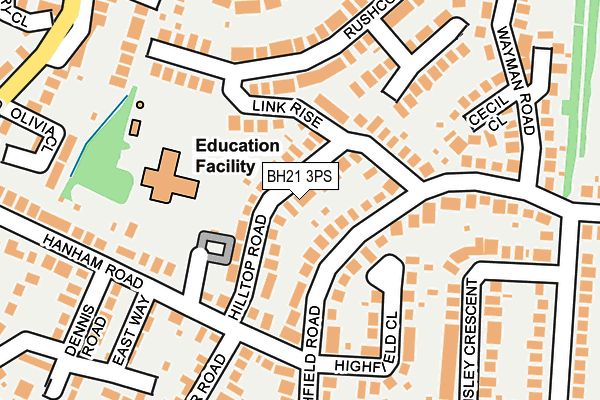 BH21 3PS map - OS OpenMap – Local (Ordnance Survey)