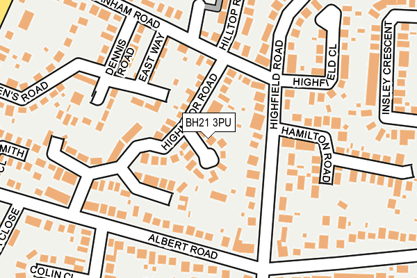 BH21 3PU map - OS OpenMap – Local (Ordnance Survey)