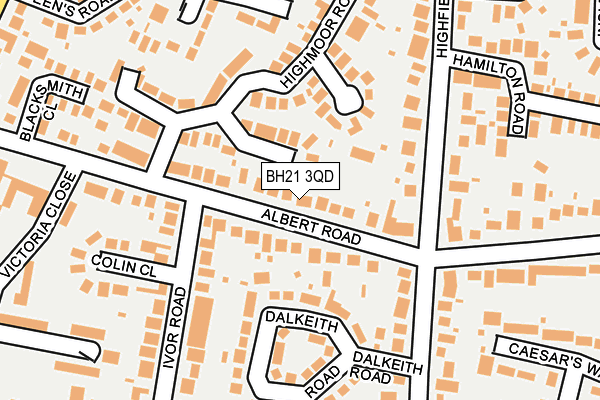 BH21 3QD map - OS OpenMap – Local (Ordnance Survey)