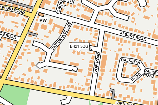 BH21 3QG map - OS OpenMap – Local (Ordnance Survey)