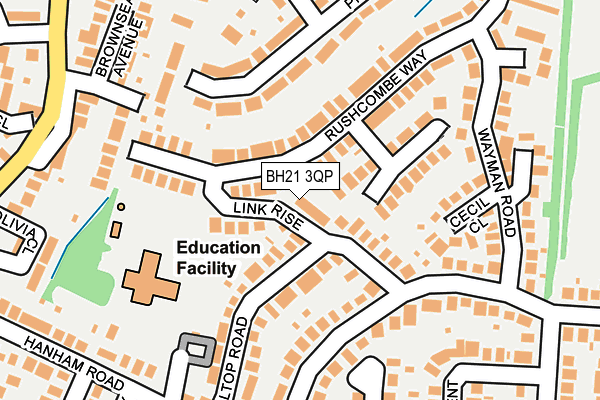 BH21 3QP map - OS OpenMap – Local (Ordnance Survey)