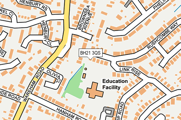 BH21 3QS map - OS OpenMap – Local (Ordnance Survey)