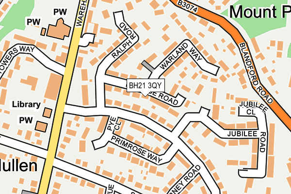 BH21 3QY map - OS OpenMap – Local (Ordnance Survey)