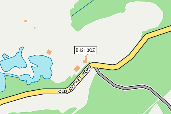 BH21 3QZ map - OS OpenMap – Local (Ordnance Survey)