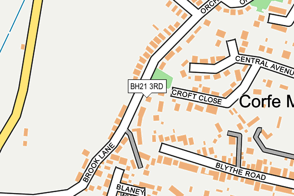 BH21 3RD map - OS OpenMap – Local (Ordnance Survey)