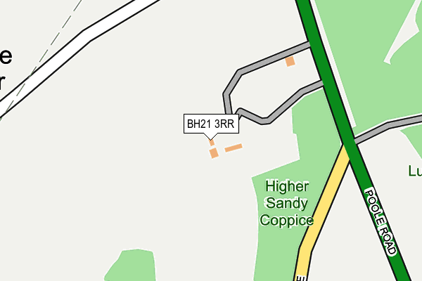 BH21 3RR map - OS OpenMap – Local (Ordnance Survey)