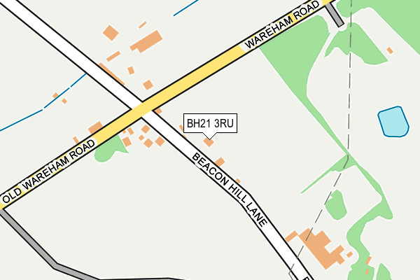 BH21 3RU map - OS OpenMap – Local (Ordnance Survey)