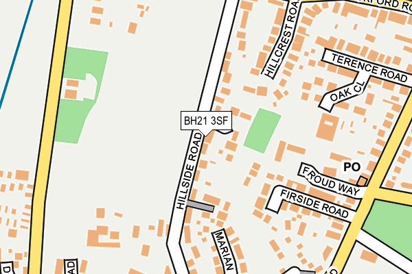 BH21 3SF map - OS OpenMap – Local (Ordnance Survey)