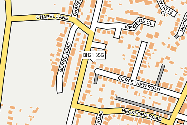 BH21 3SG map - OS OpenMap – Local (Ordnance Survey)