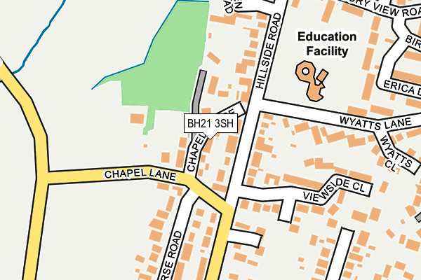 BH21 3SH map - OS OpenMap – Local (Ordnance Survey)