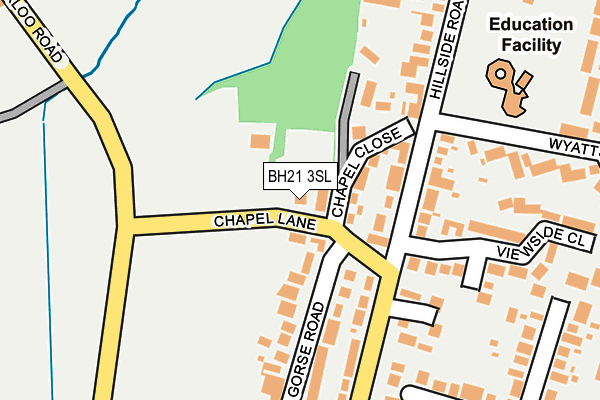 BH21 3SL map - OS OpenMap – Local (Ordnance Survey)
