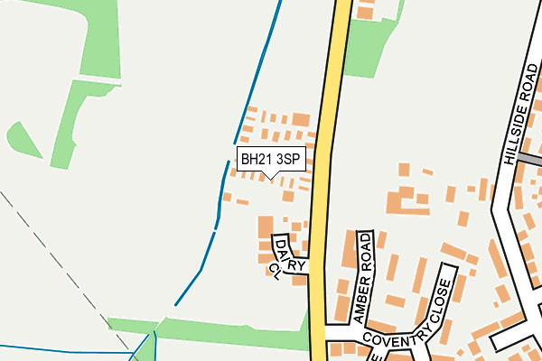 BH21 3SP map - OS OpenMap – Local (Ordnance Survey)
