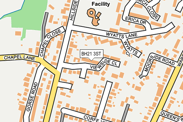 BH21 3ST map - OS OpenMap – Local (Ordnance Survey)