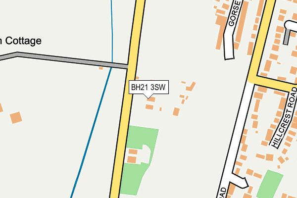 BH21 3SW map - OS OpenMap – Local (Ordnance Survey)