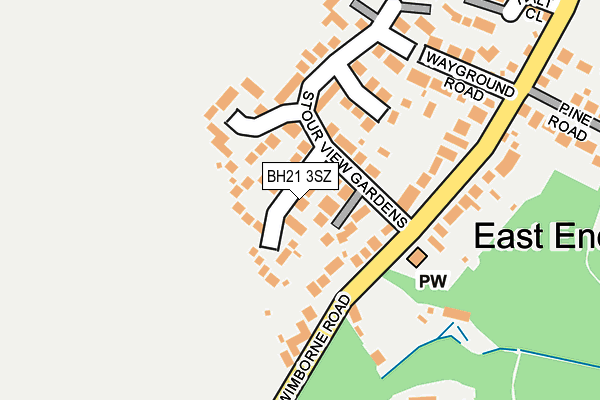 BH21 3SZ map - OS OpenMap – Local (Ordnance Survey)