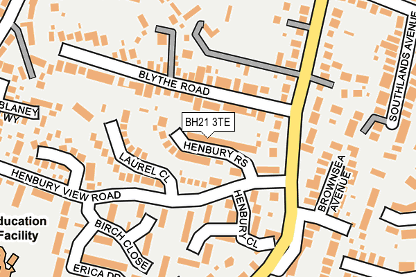 BH21 3TE map - OS OpenMap – Local (Ordnance Survey)