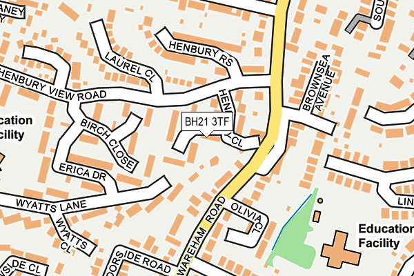 BH21 3TF map - OS OpenMap – Local (Ordnance Survey)