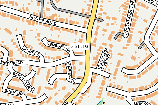BH21 3TG map - OS OpenMap – Local (Ordnance Survey)
