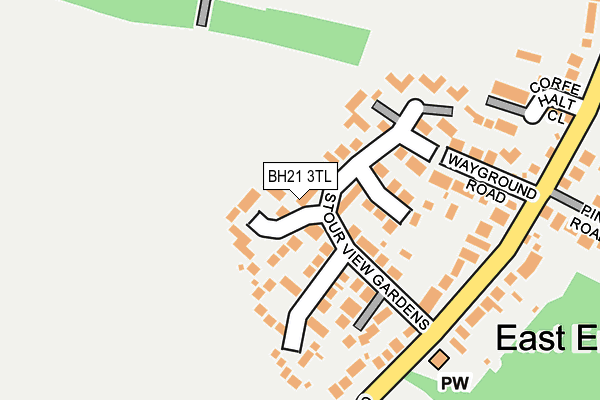 BH21 3TL map - OS OpenMap – Local (Ordnance Survey)