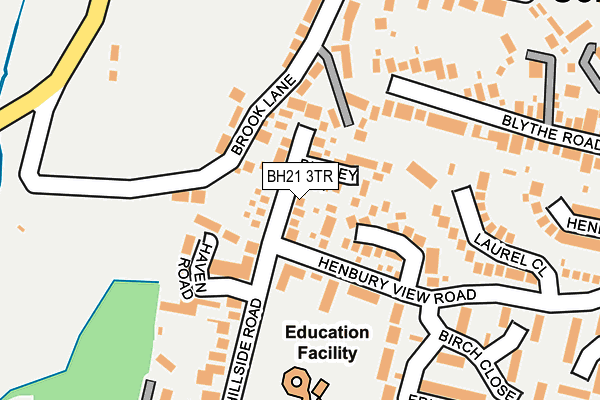 BH21 3TR map - OS OpenMap – Local (Ordnance Survey)