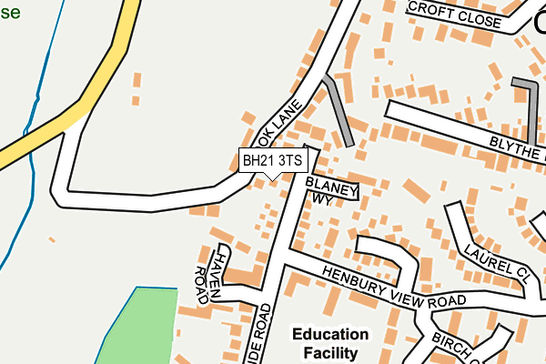 BH21 3TS map - OS OpenMap – Local (Ordnance Survey)