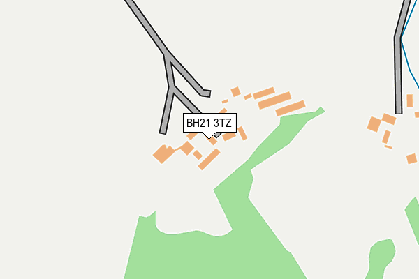 BH21 3TZ map - OS OpenMap – Local (Ordnance Survey)