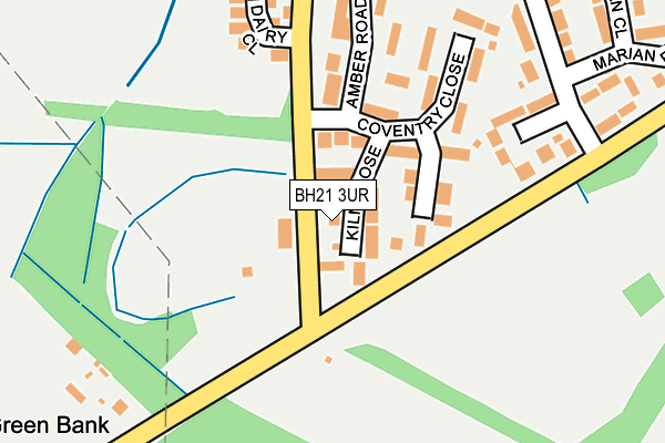 BH21 3UR map - OS OpenMap – Local (Ordnance Survey)