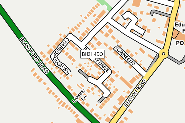 BH21 4DQ map - OS OpenMap – Local (Ordnance Survey)