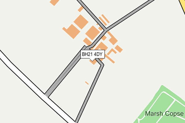 BH21 4DY map - OS OpenMap – Local (Ordnance Survey)