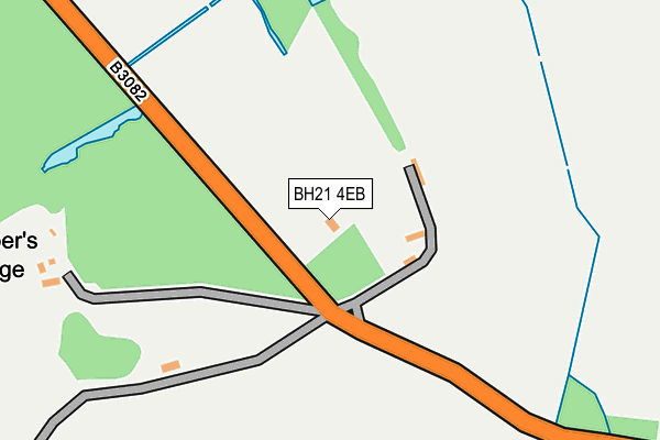 BH21 4EB map - OS OpenMap – Local (Ordnance Survey)