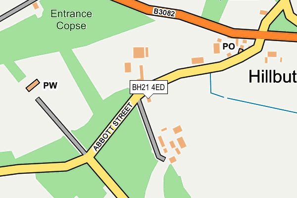 BH21 4ED map - OS OpenMap – Local (Ordnance Survey)