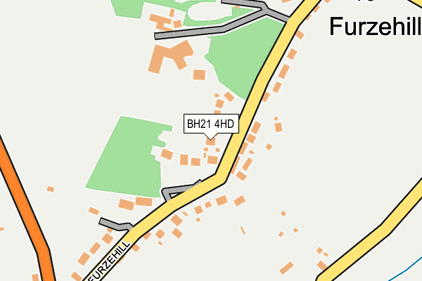 BH21 4HD map - OS OpenMap – Local (Ordnance Survey)