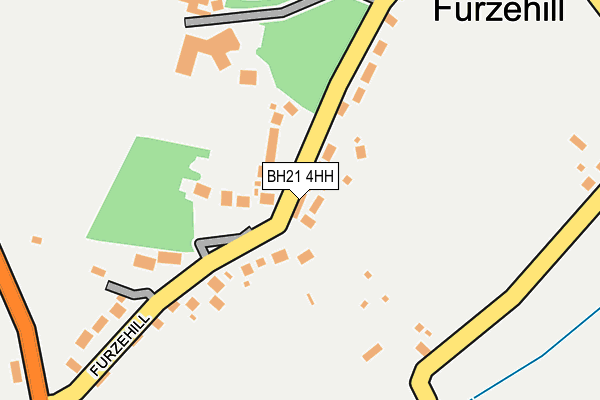 BH21 4HH map - OS OpenMap – Local (Ordnance Survey)