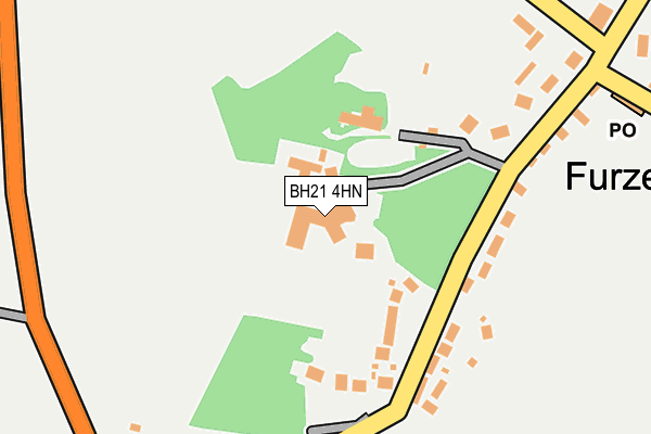 BH21 4HN map - OS OpenMap – Local (Ordnance Survey)