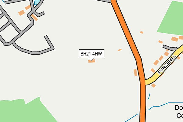 BH21 4HW map - OS OpenMap – Local (Ordnance Survey)