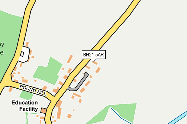 BH21 5AR map - OS OpenMap – Local (Ordnance Survey)