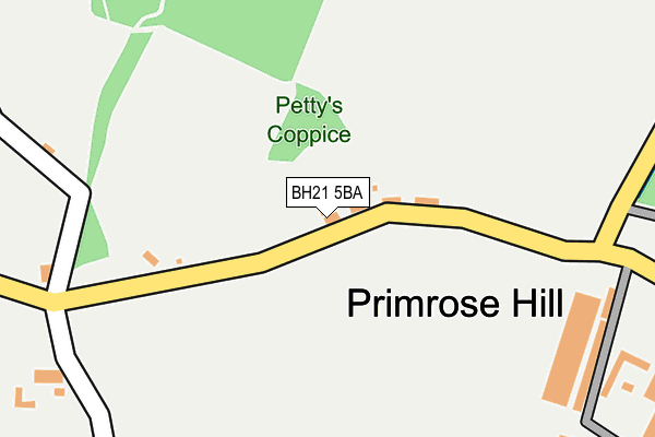 BH21 5BA map - OS OpenMap – Local (Ordnance Survey)