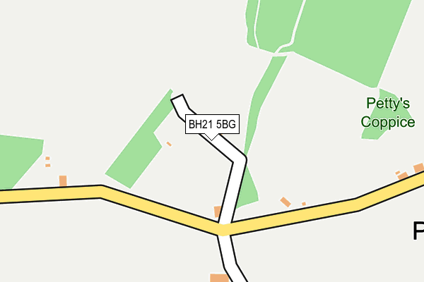 BH21 5BG map - OS OpenMap – Local (Ordnance Survey)