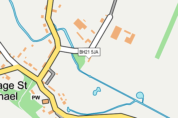 BH21 5JA map - OS OpenMap – Local (Ordnance Survey)