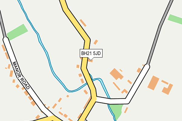 BH21 5JD map - OS OpenMap – Local (Ordnance Survey)