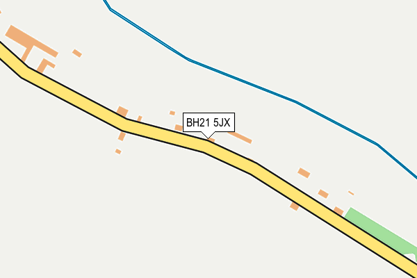 BH21 5JX map - OS OpenMap – Local (Ordnance Survey)