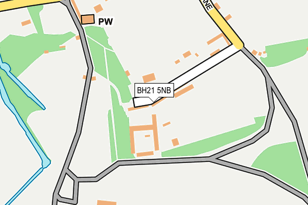 BH21 5NB map - OS OpenMap – Local (Ordnance Survey)