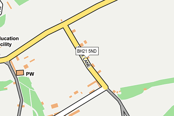 BH21 5ND map - OS OpenMap – Local (Ordnance Survey)