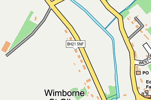 BH21 5NF map - OS OpenMap – Local (Ordnance Survey)