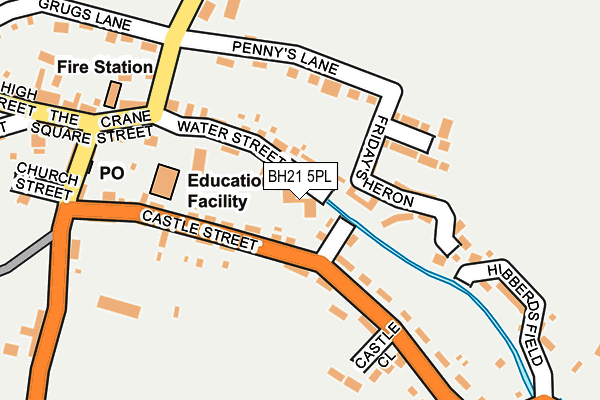 BH21 5PL map - OS OpenMap – Local (Ordnance Survey)