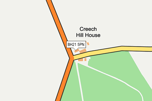 BH21 5PN map - OS OpenMap – Local (Ordnance Survey)