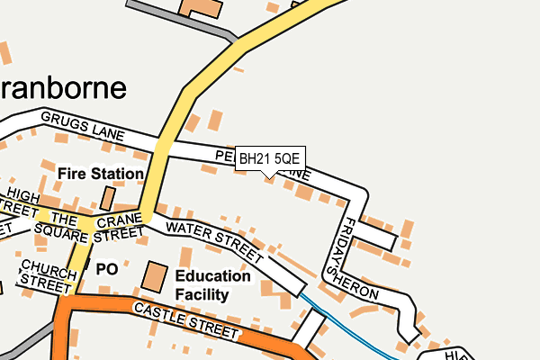 BH21 5QE map - OS OpenMap – Local (Ordnance Survey)