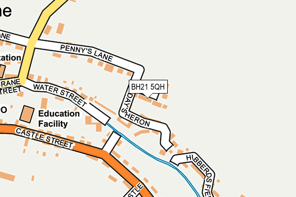 BH21 5QH map - OS OpenMap – Local (Ordnance Survey)