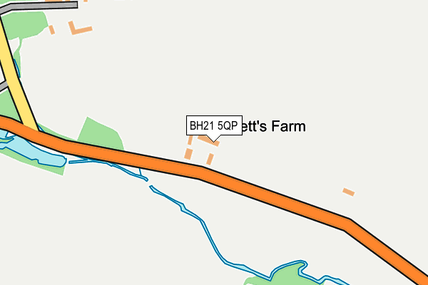 BH21 5QP map - OS OpenMap – Local (Ordnance Survey)